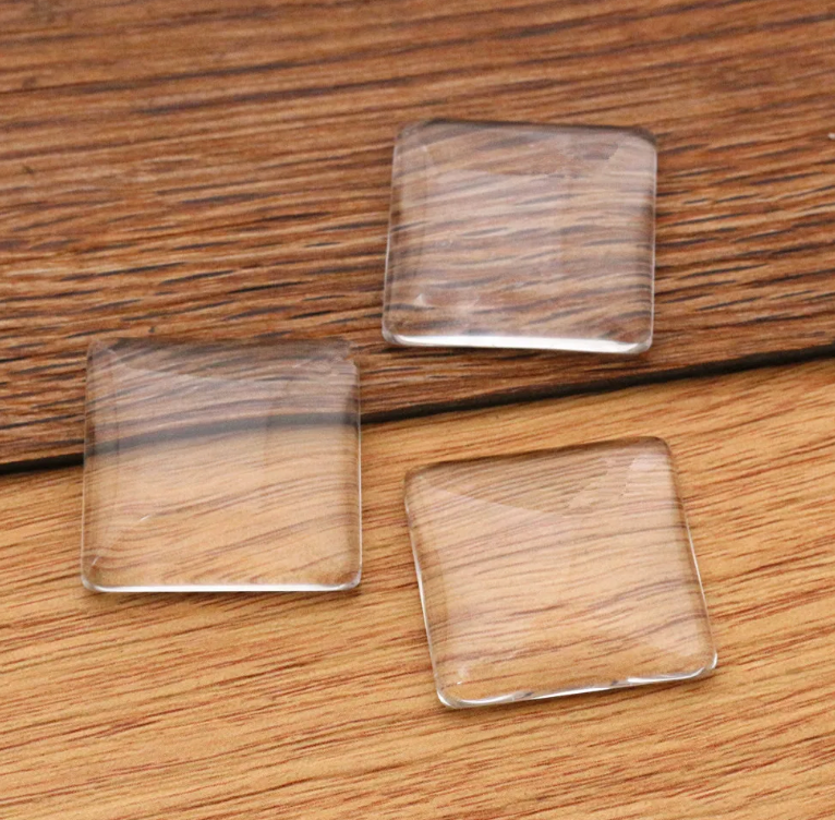25mm Square Glass Cabochons Tiles - 1 inch - Perfect Pendants Plus