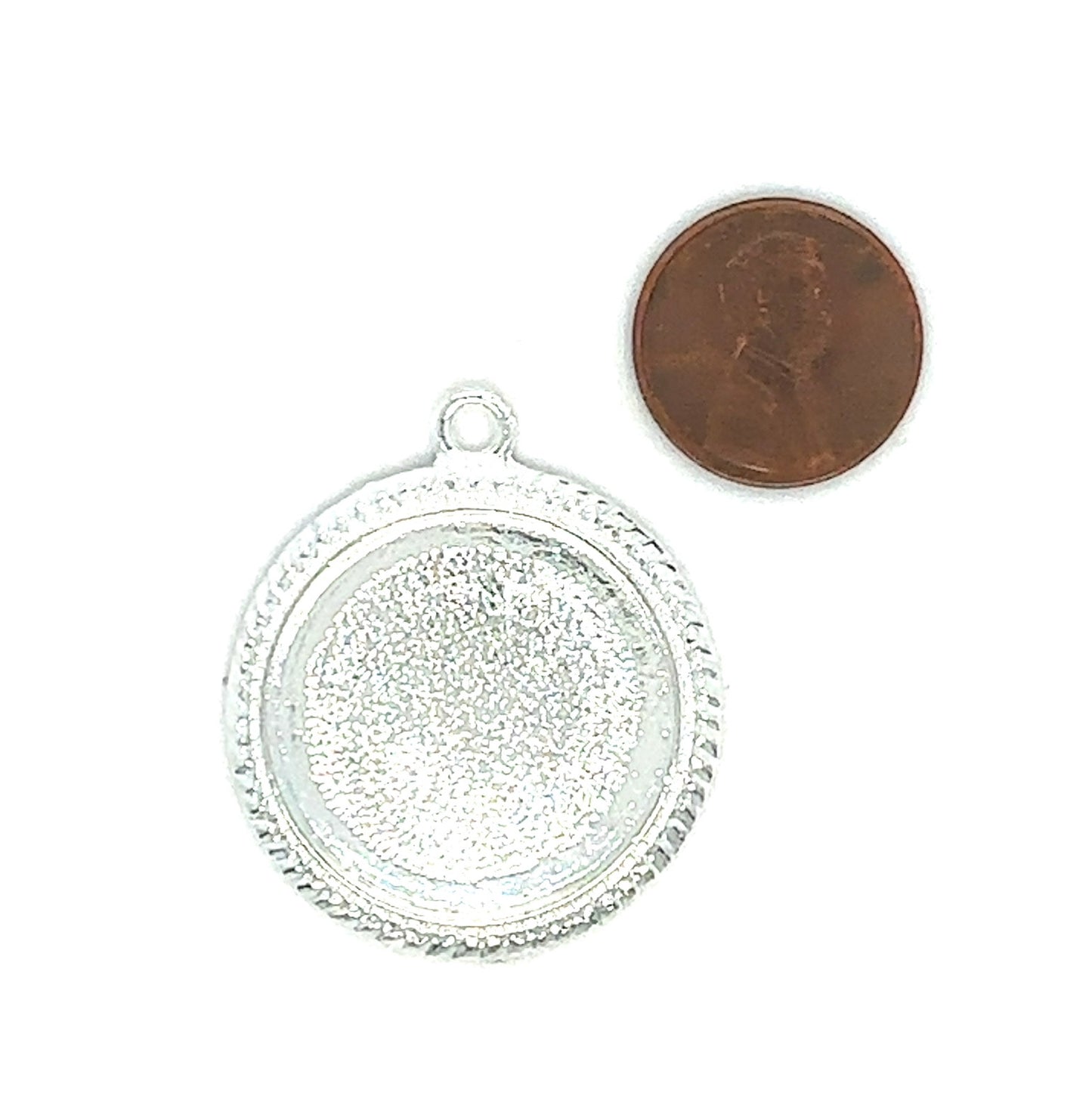 25mm Round Beaded Edge Pendant tray for Wholesale