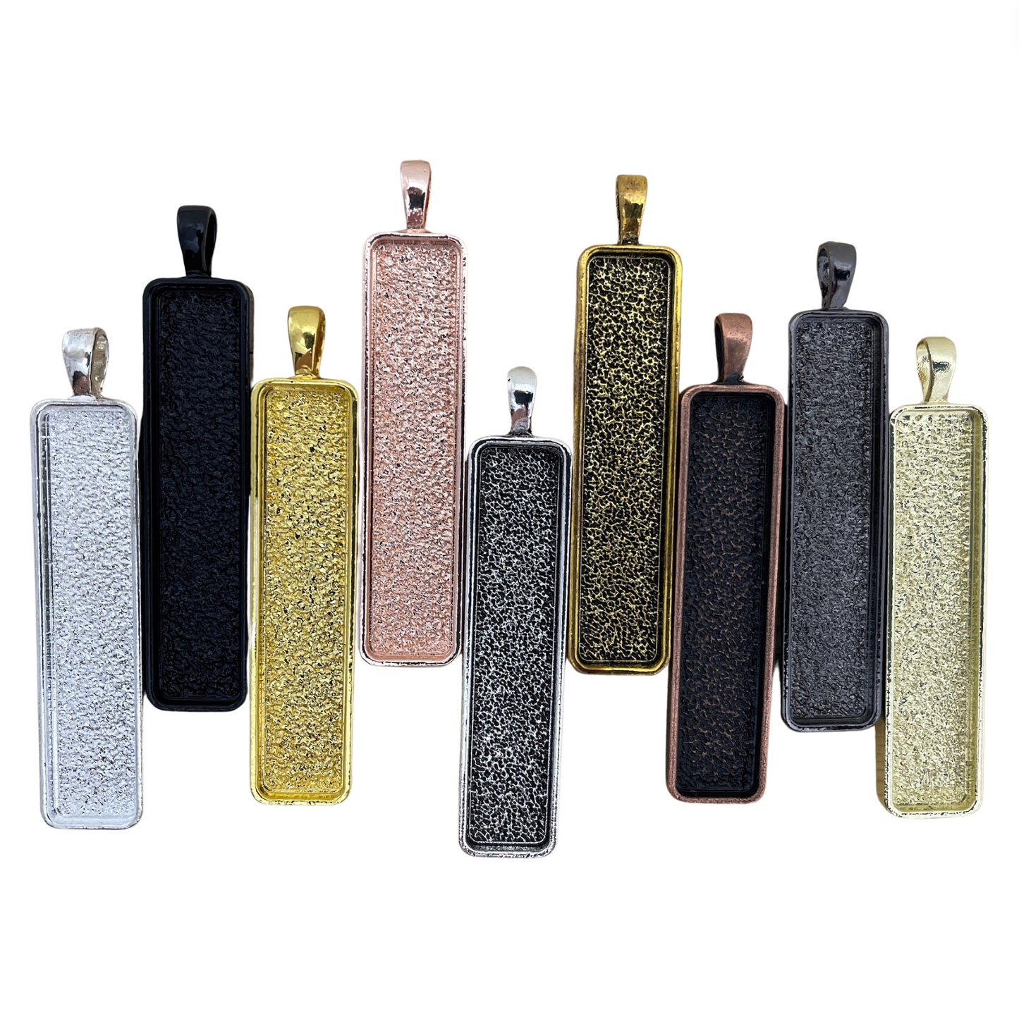 10x50mm Long Vertical Pendant Setting - Perfect Pendants Plus