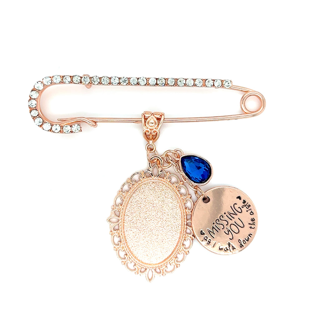 DIY KIT Something Blue Photo Memory Charm Brides Bouquet - Perfect Pendants Plus