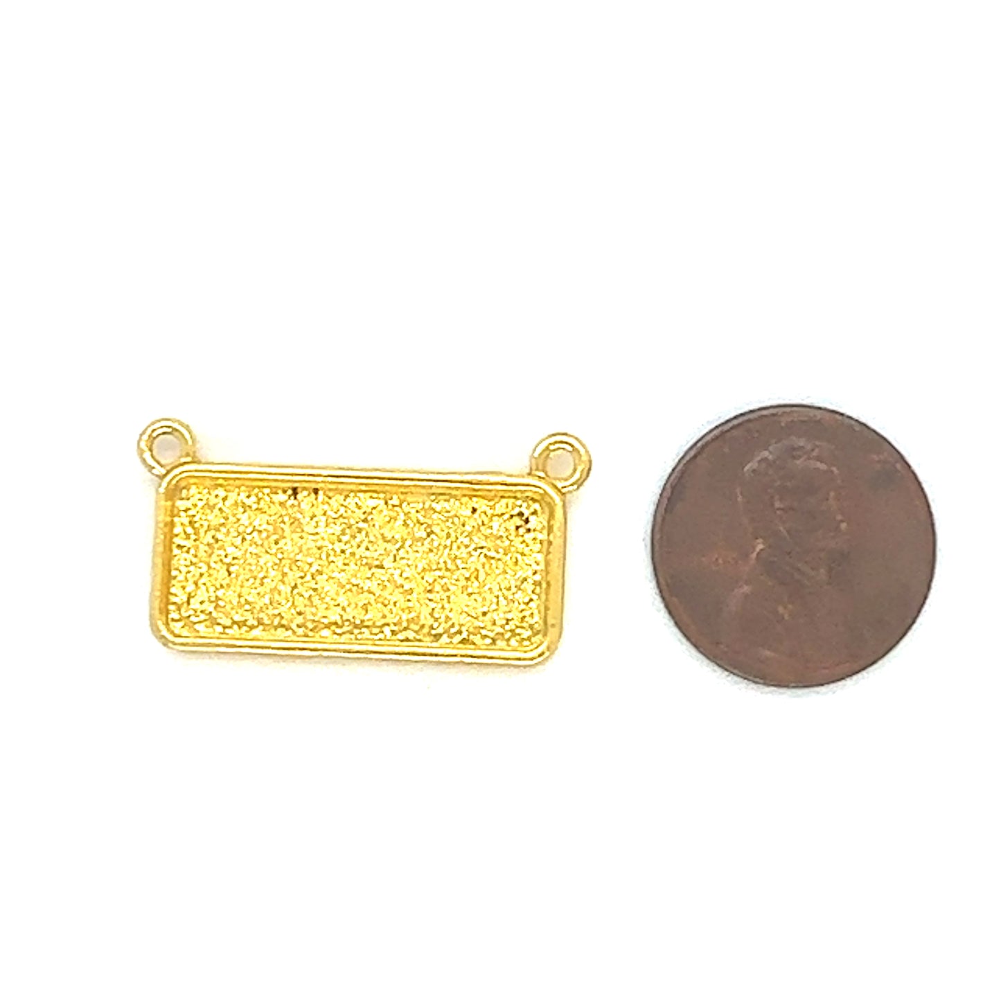 12 Pendants 10x25mm Rectangle Connectors Setting Horizontal Necklaces - Perfect Pendants Plus