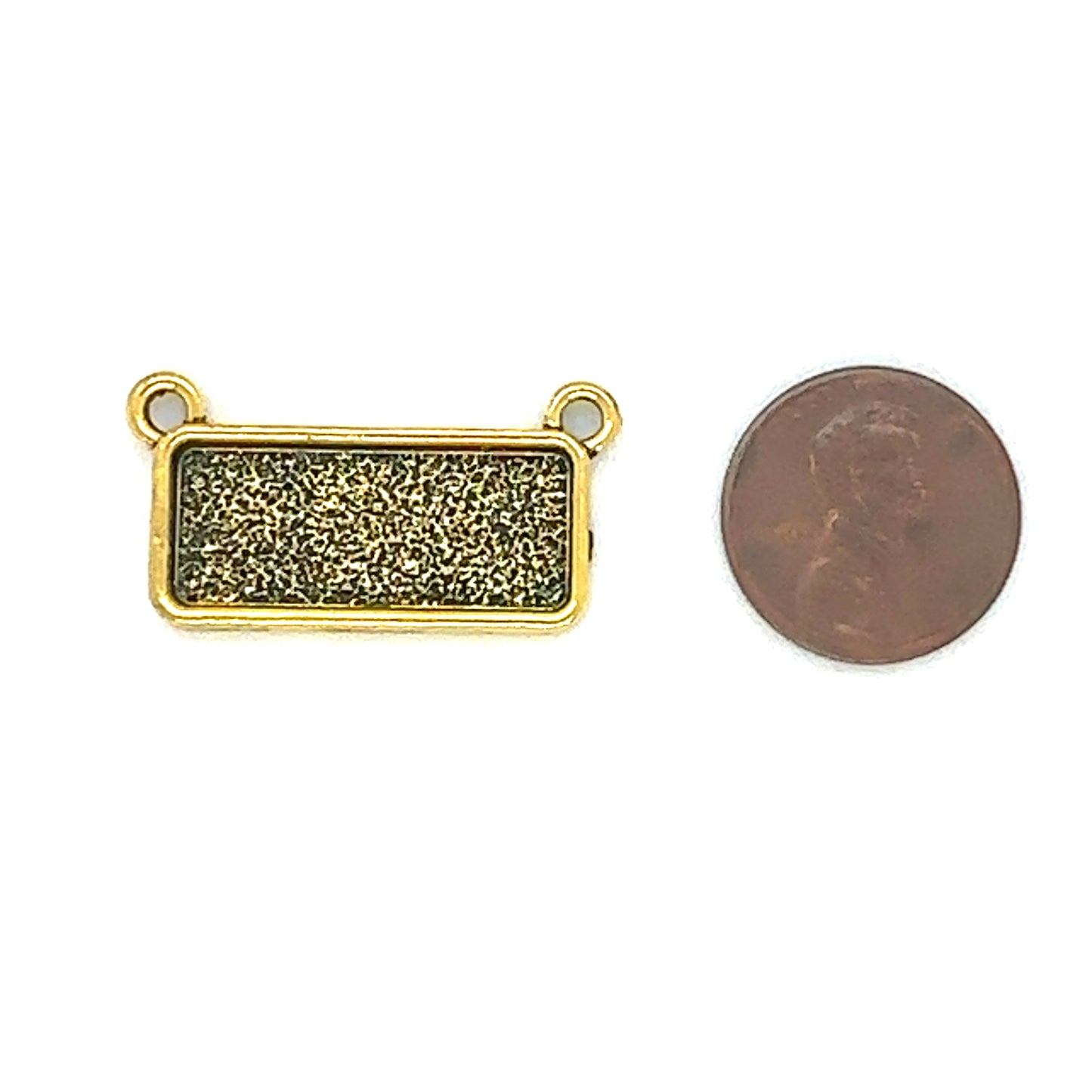 12 Pendants 10x25mm Rectangle Connectors Setting Horizontal Necklaces - Perfect Pendants Plus