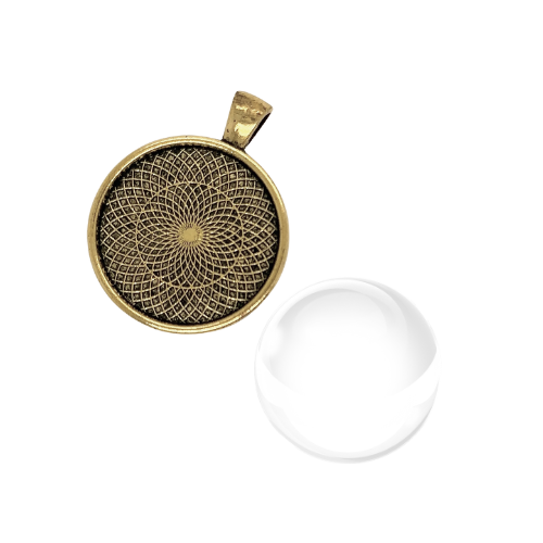 25mm 2 sided Round Pendant Bases 1 inch Double sided - Perfect Pendants Plus