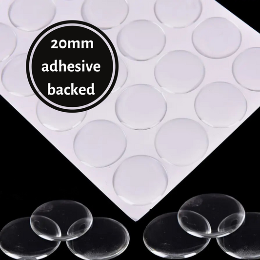 20mm Round Clear Epoxy Sticker Domed Cabochons