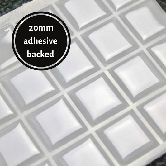 square epoxy sticker cover clear