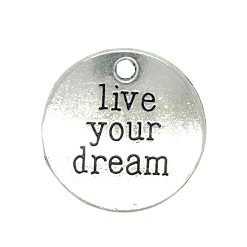 Graduation Quote Charm "Live your dream"