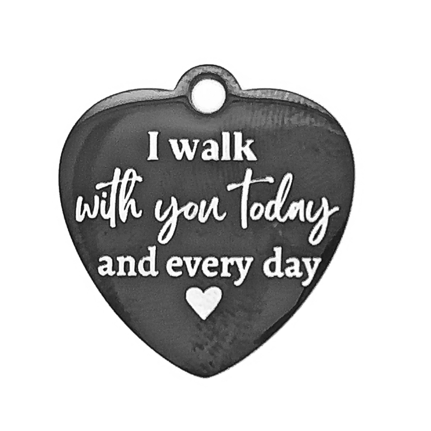 Charm "I Walk With You Today and Everyday" Wedding or Graduation Memorial