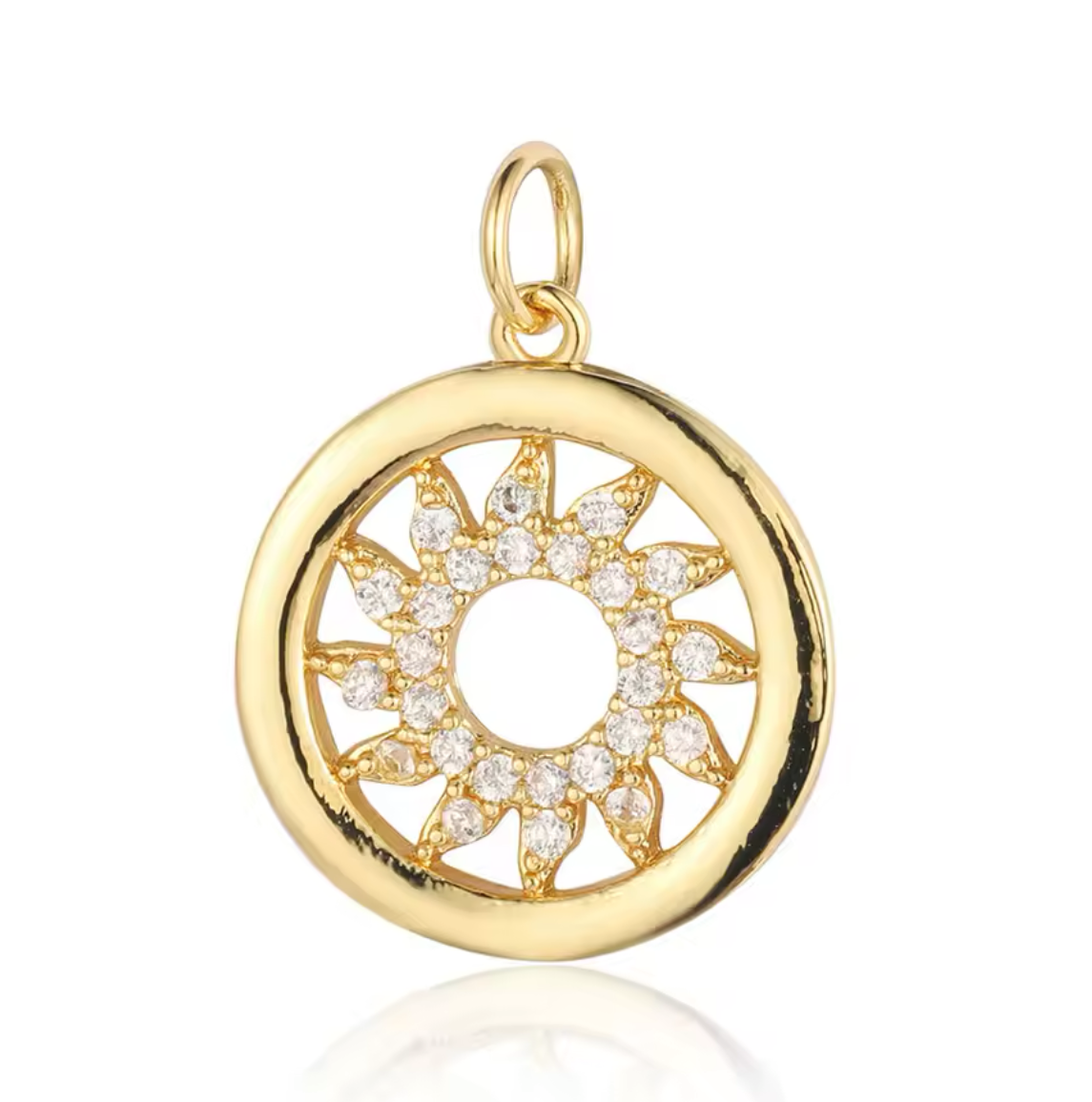 Gold Sun and Moon Charm for Bracelets- Necklaces Jewelry Making