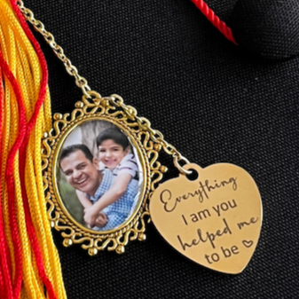 graduation day with our Personalized Graduation Tassel Charms Picture Pendant –