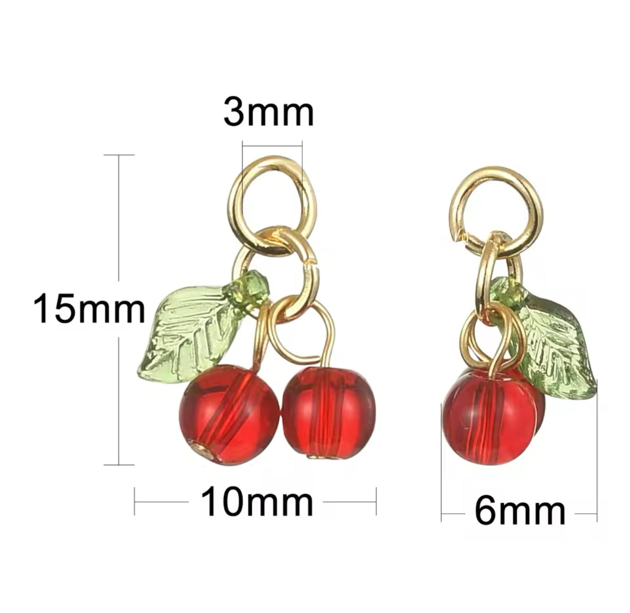 14kt Gold Plated Cherry Charm