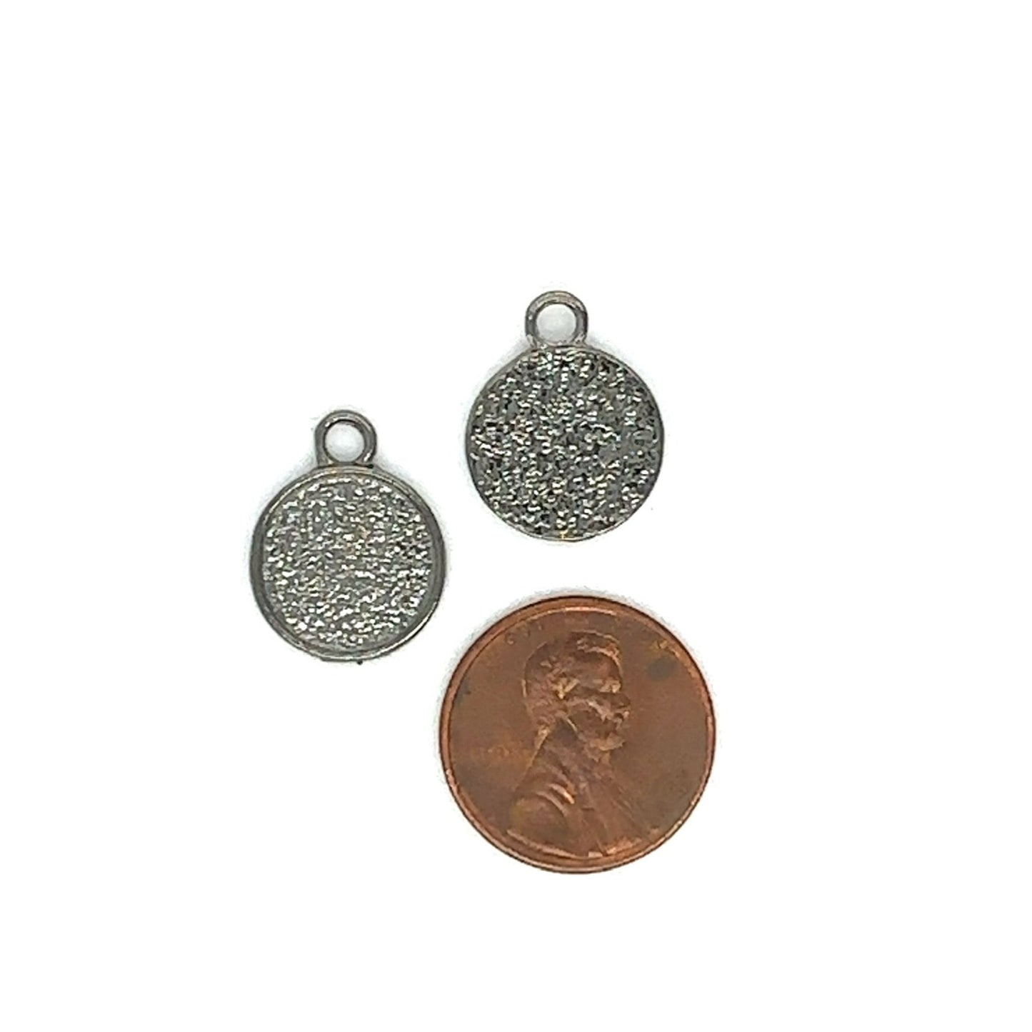 12mm Small Round Bezel Pendant Blank with Top Loop