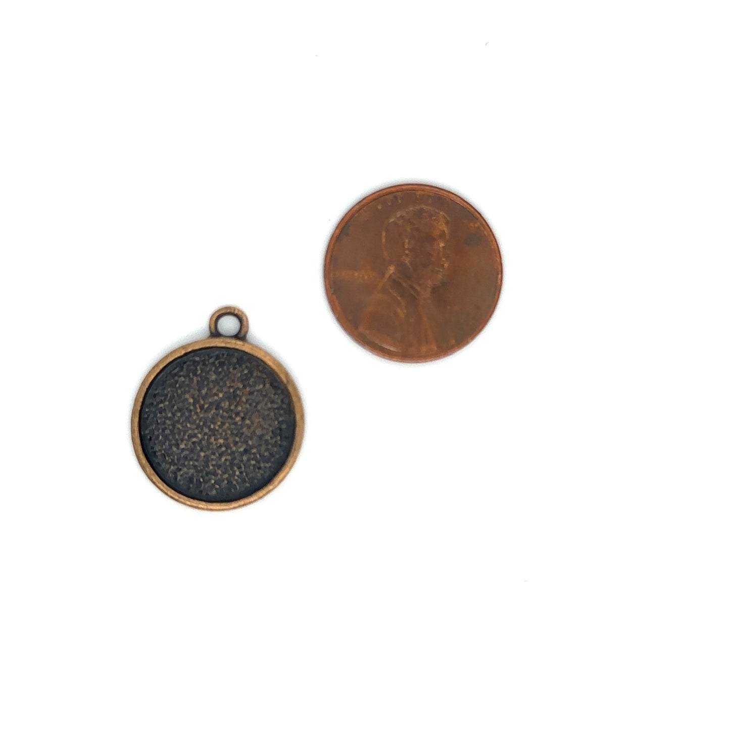 16mm round blank charm setting pendant Antique Copper