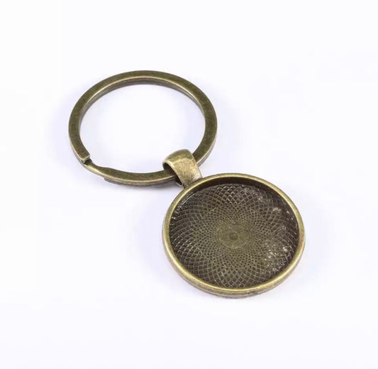 KITS 1 inch  Round Key Chain making includes Glass