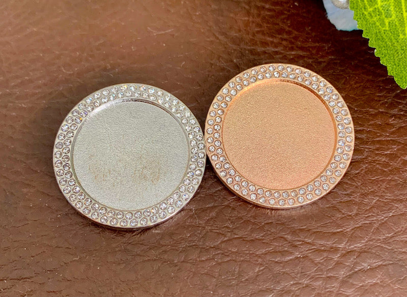 Rhinestone Bling Memorial Brooch Pin with Photo - Perfect Pendants Plus