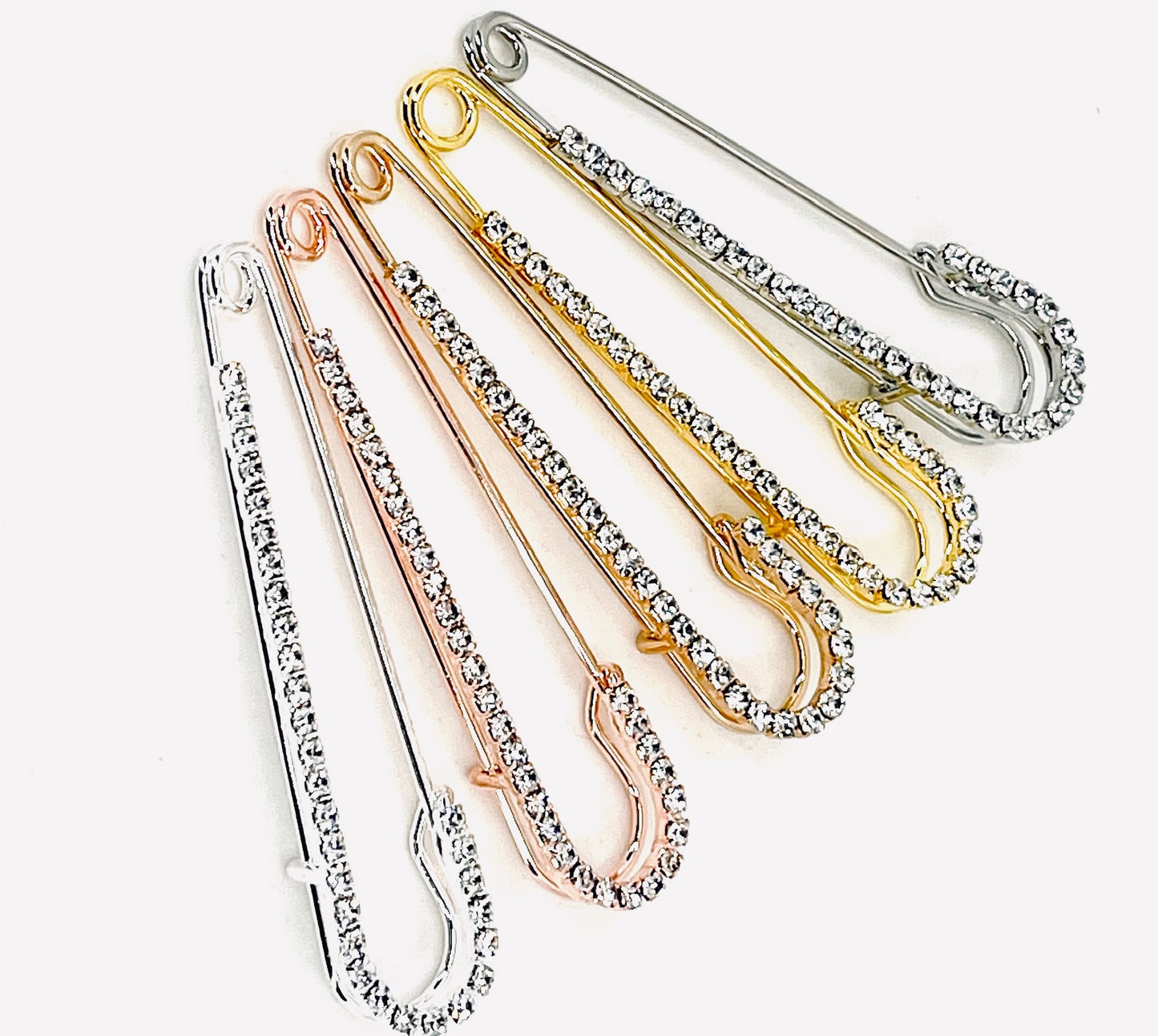 Rhinestone Pin Safety Brooch - Perfect Pendants Plus