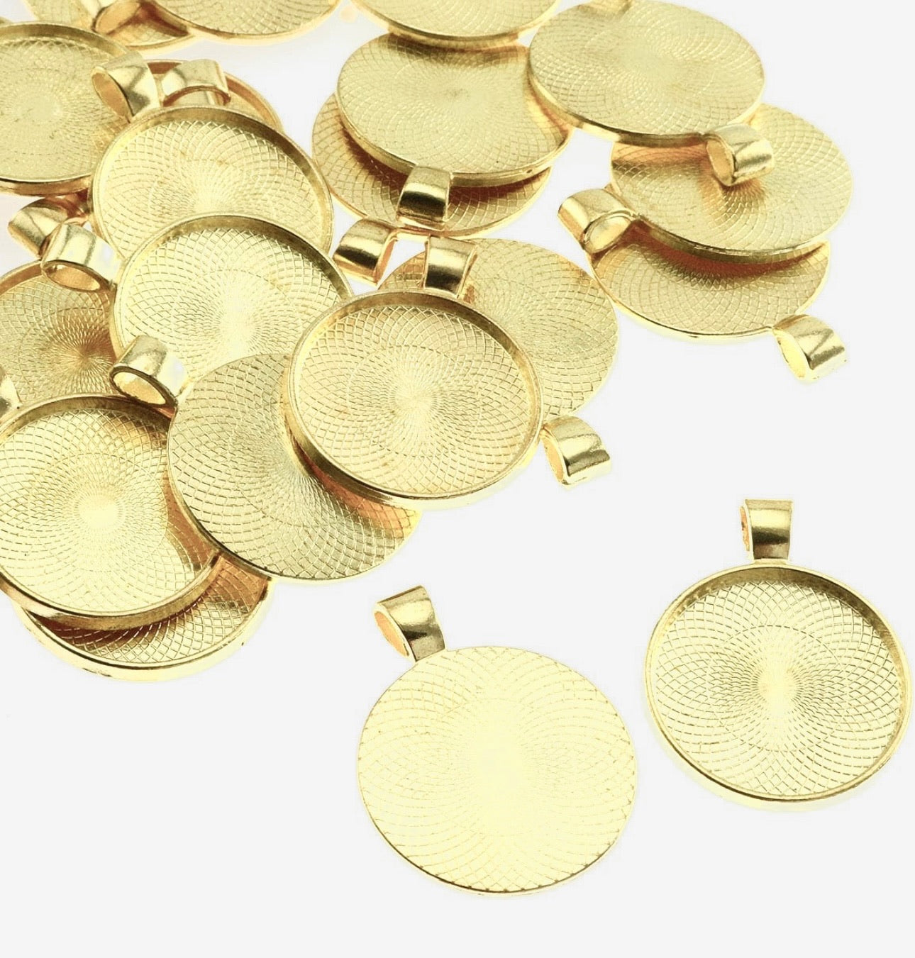 25 mm Round Pendant Blank Setting 1 inch