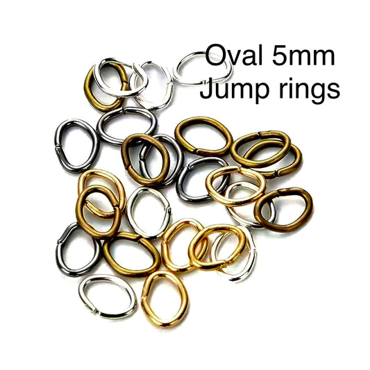 200 5mm Oval Jump rings