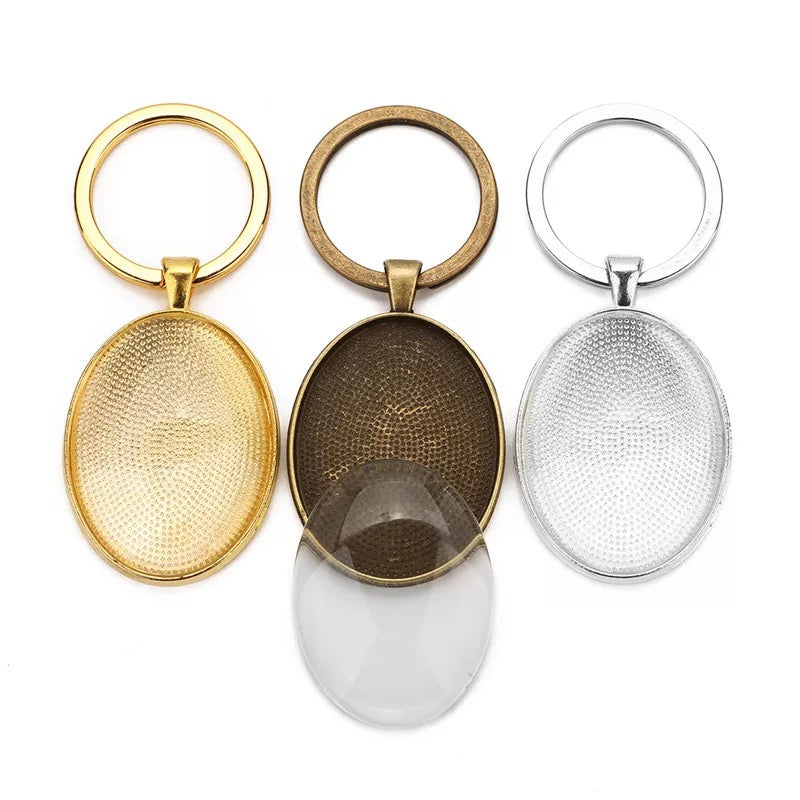 30x40mm Oval Key Chains kits - Perfect Pendants Plus
