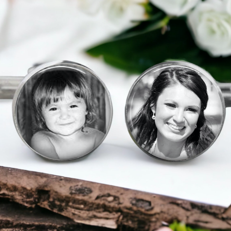 1 DIY Kit - Photo Cuff Links for Wedding Party Gift - Perfect Pendants Plus
