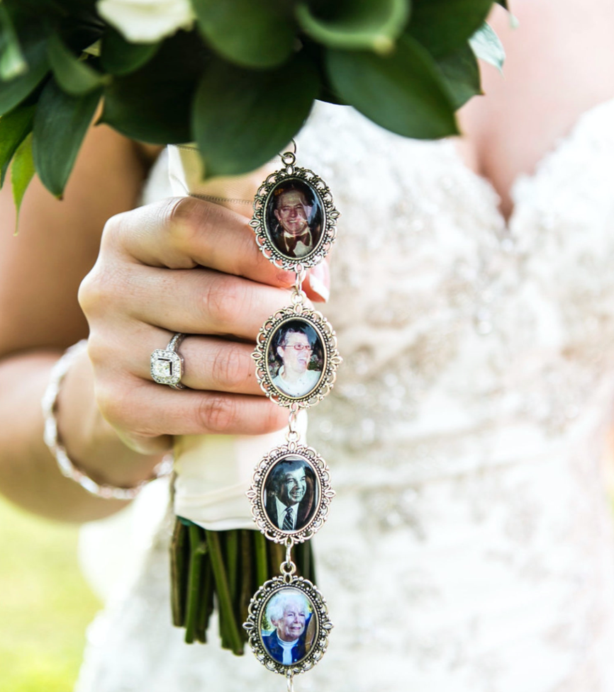 Custom Made Memorial Keepsake Charm Sentimental Bride - Perfect Pendants Plus
