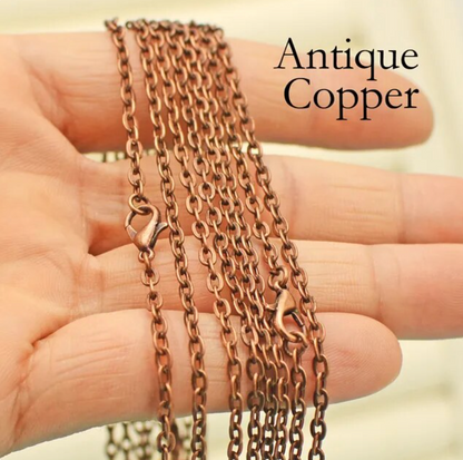 30 inch chain necklace copper