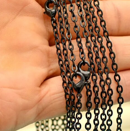 black chain necklace