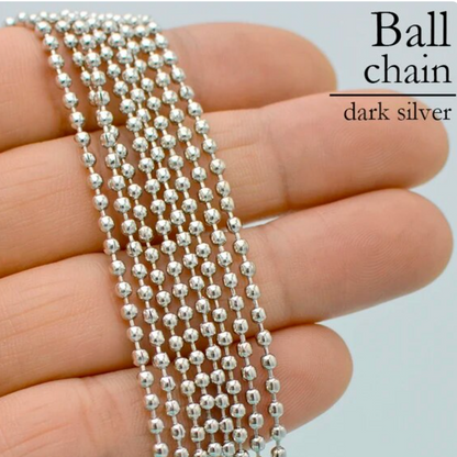 Ball Chain Necklace 24 Inch Silver Ball Chain Necklace