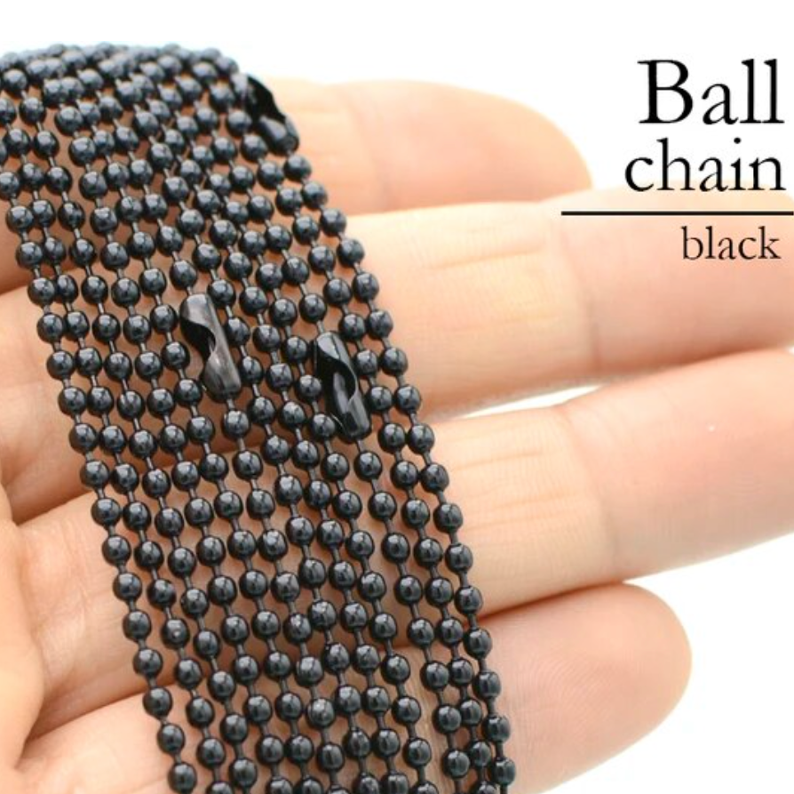 Black  ball chain necklaces 100 bulk wholesale 24 inches