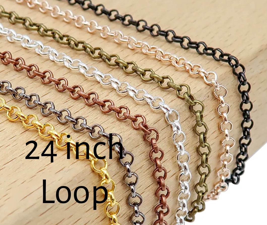 chain link necklace 24 inch