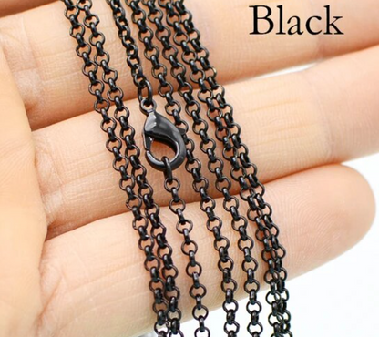 black chain link necklace