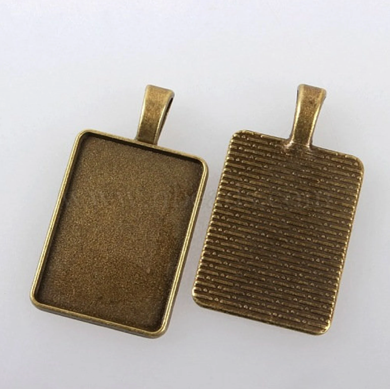 12 - 18x25mm Vertical Rectangle Pendant Setting - Perfect Pendants Plus
