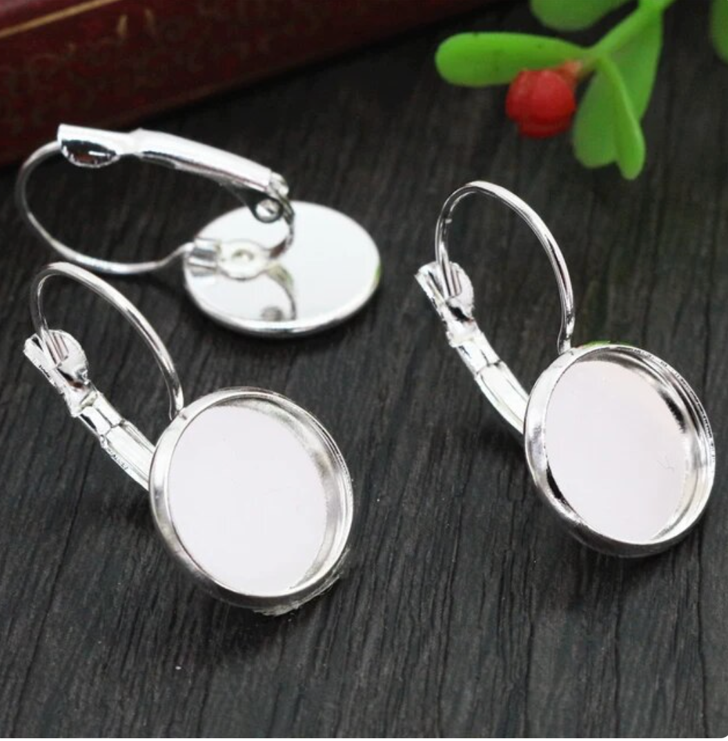 18mm Earring Making Round Setting & Glass