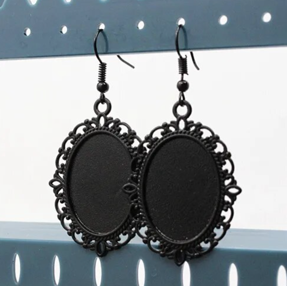 Oval Earring Making Kits - Earring Wires and Glass - Perfect Pendants Plus