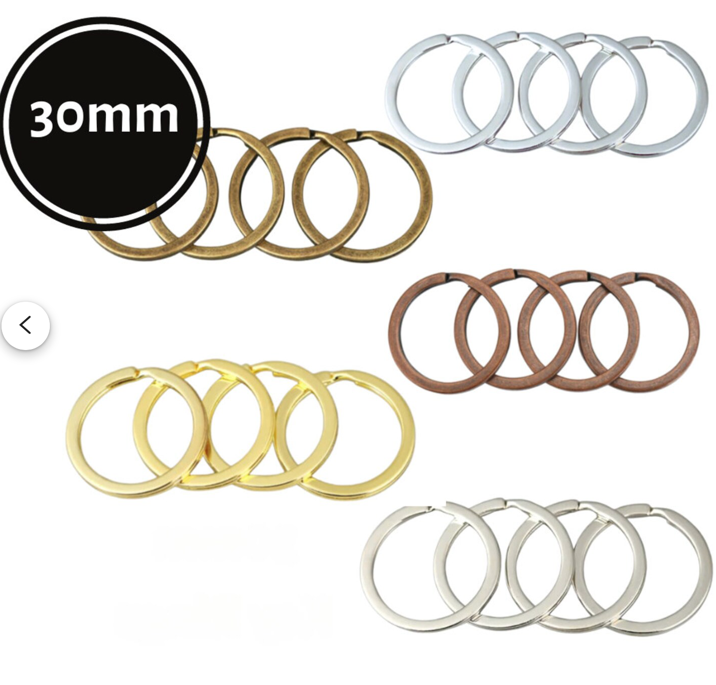 Key rings 30mm Split ring - Perfect Pendants Plus