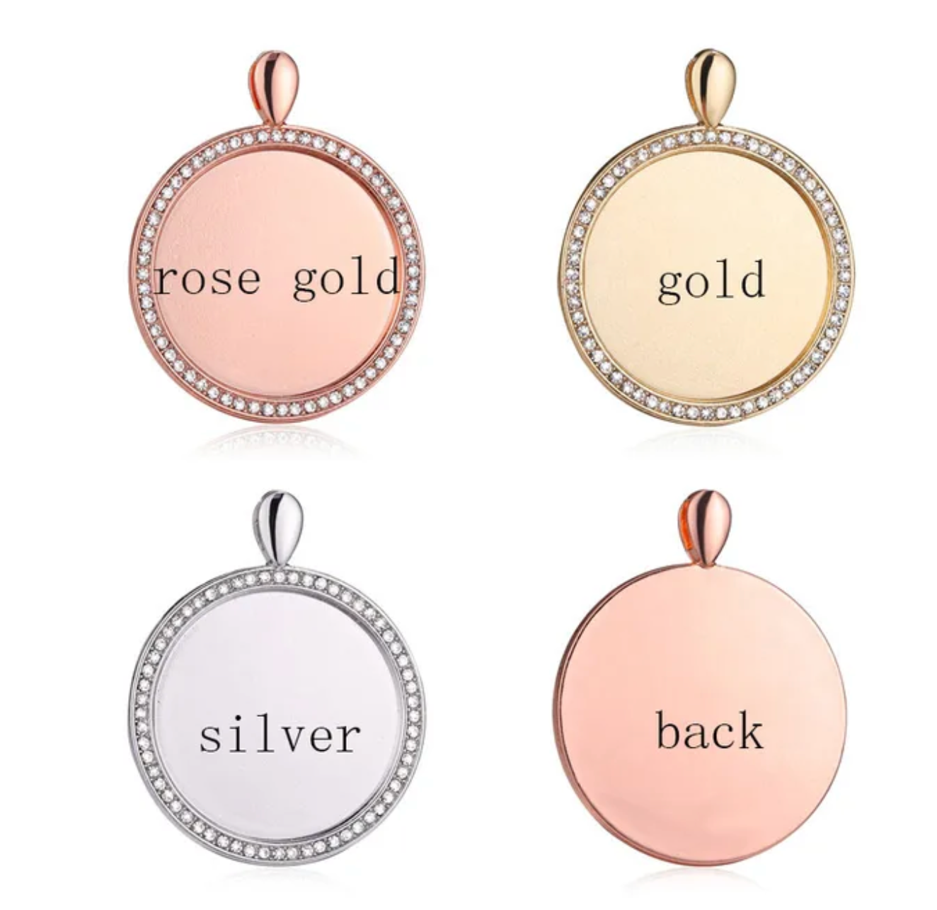 30mm Rhinestone Round Large Pendant Setting Bail - Perfect Pendants Plus