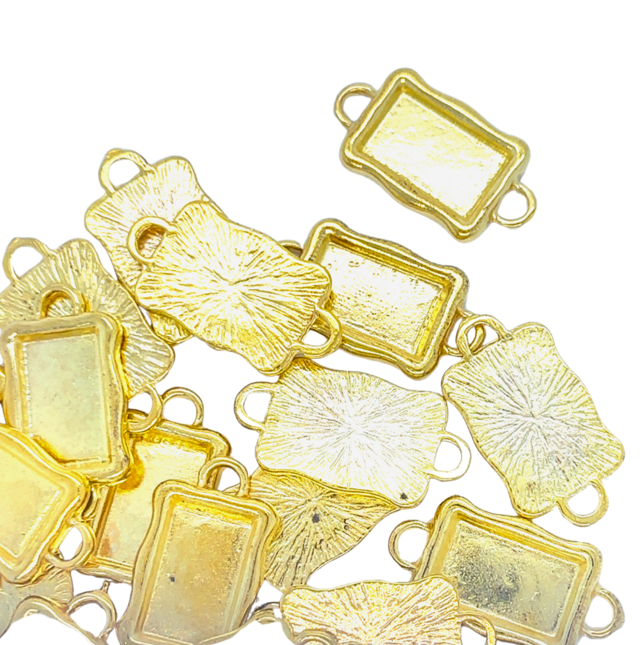 25 Gold Connector bezel setting - Perfect Pendants Plus