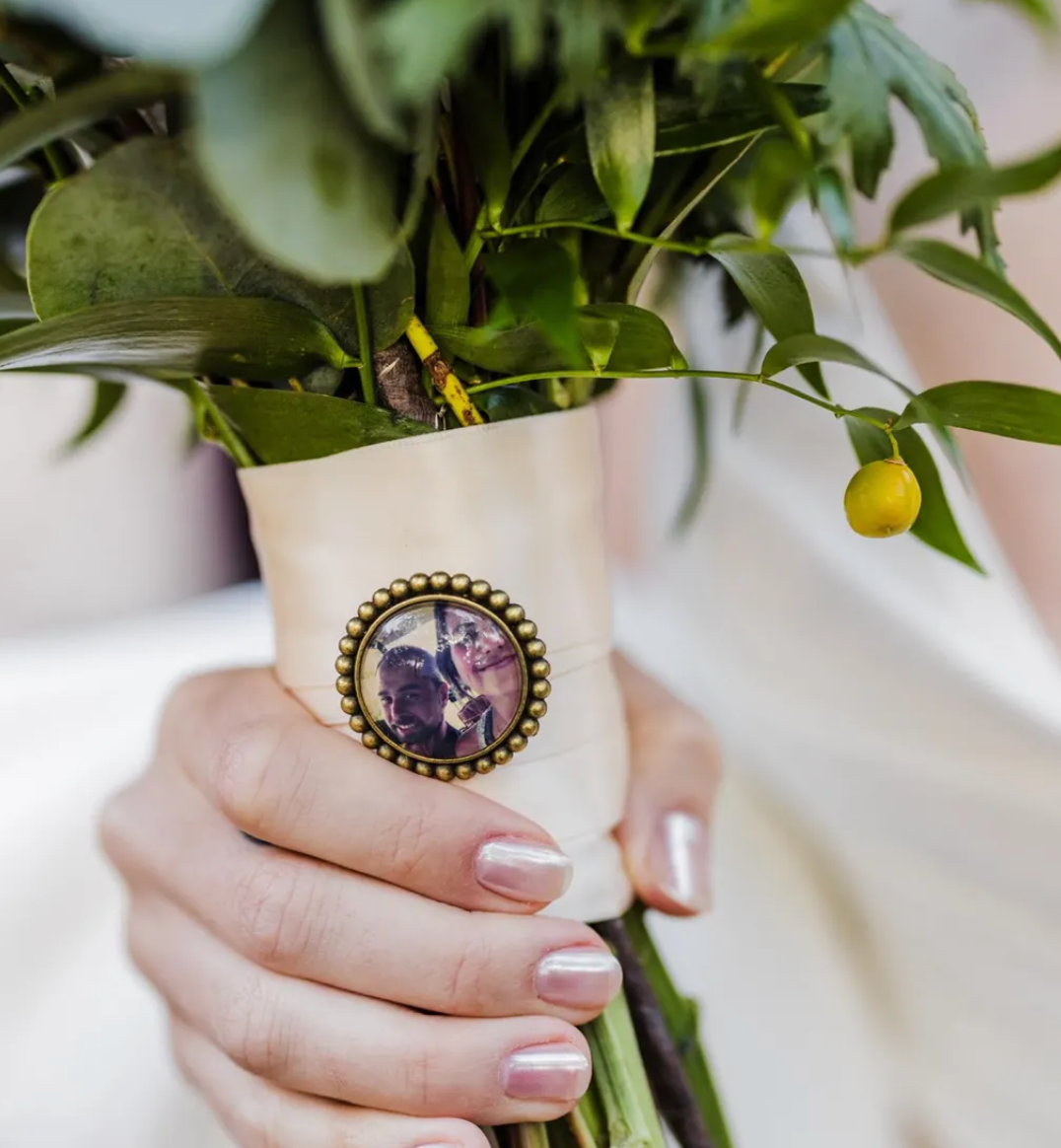 Personalized Silver Lapel Pin with Photo - Perfect Pendants Plus