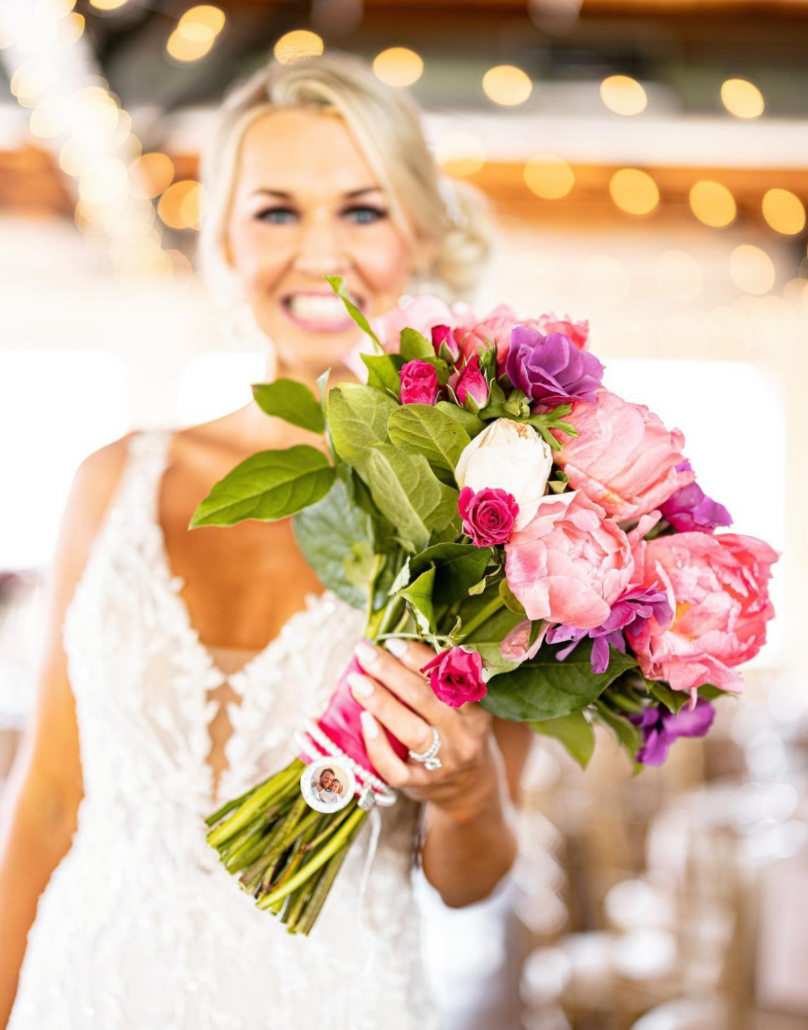 Personalized Pearl Memorial Wedding Bouquet Keepsake wrap - Perfect Pendants Plus