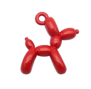 Balloon Dog Charm for bracelets – 15mm Gold-Plated Stainless Steel
