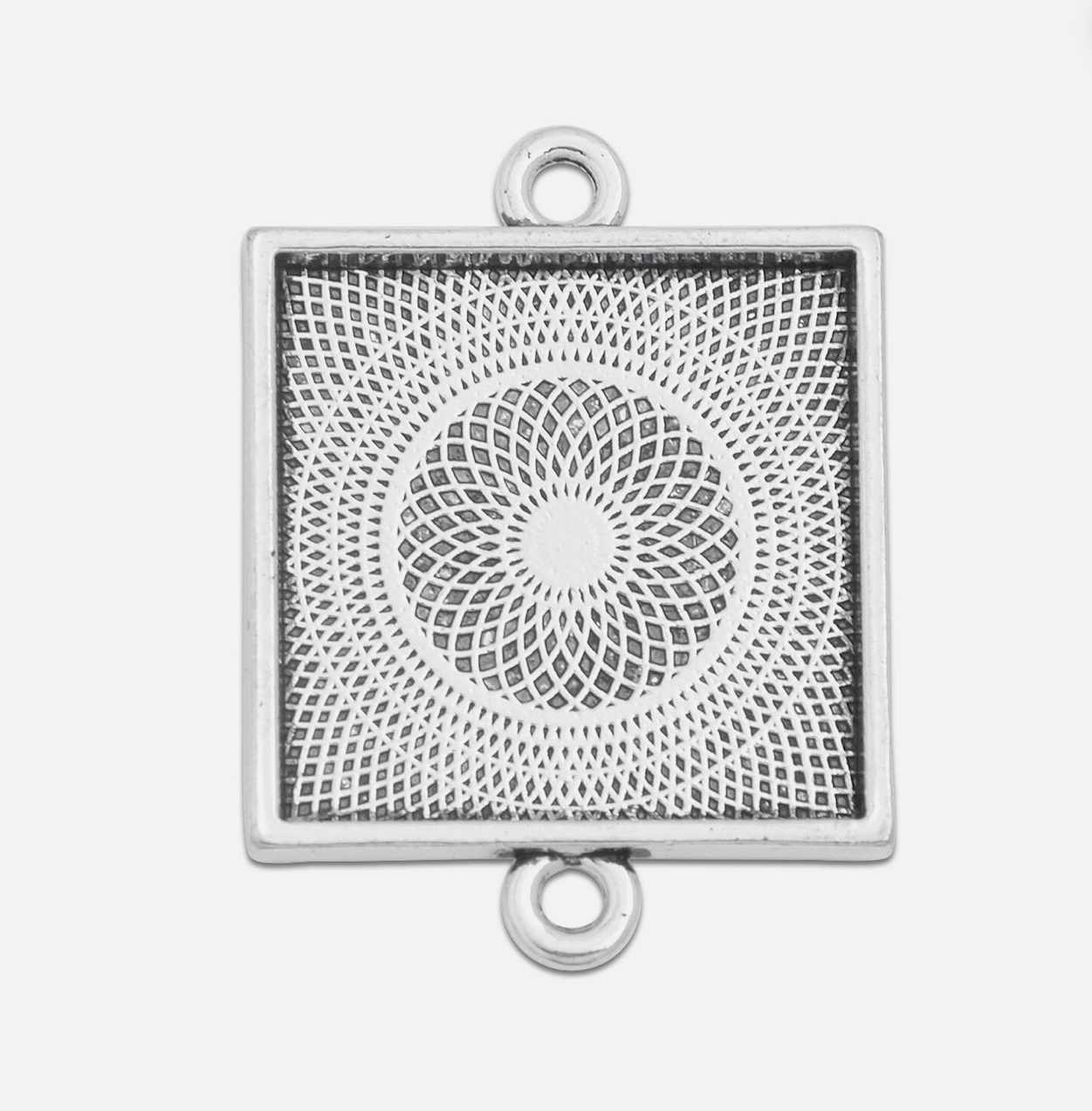 25mm Square Connector Blank Pendant 1 inch