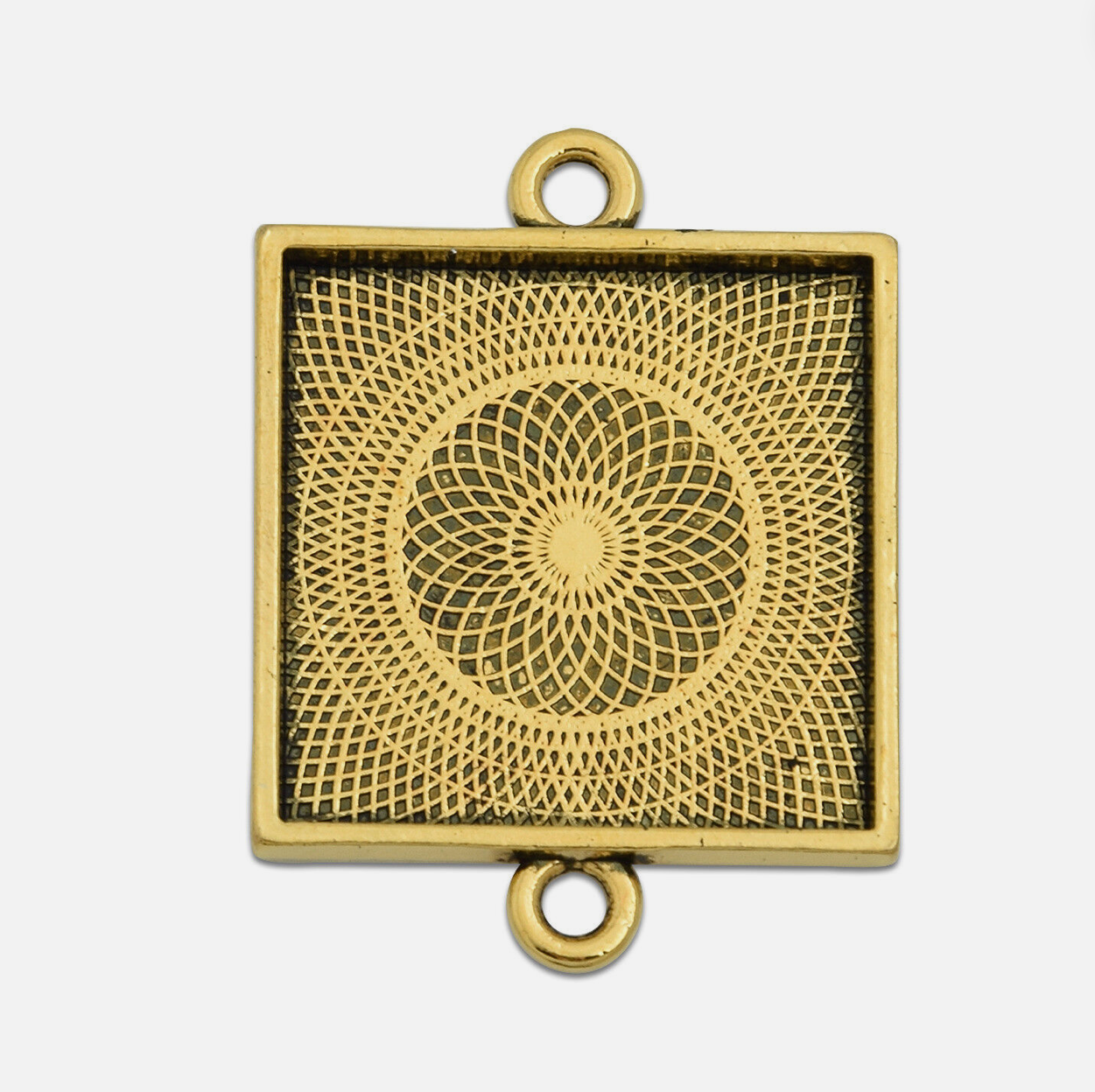 25mm Square Connector Blank Pendant 1 inch