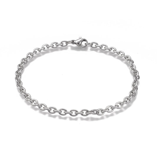 Stainless Steel Charm Bracelet  7 7/8 inches 20 cm