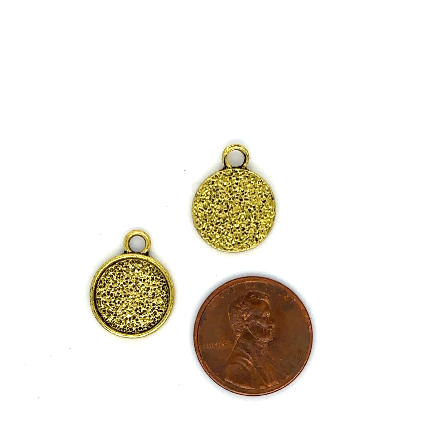 12mm small round jewelry making supplies charm antique gold