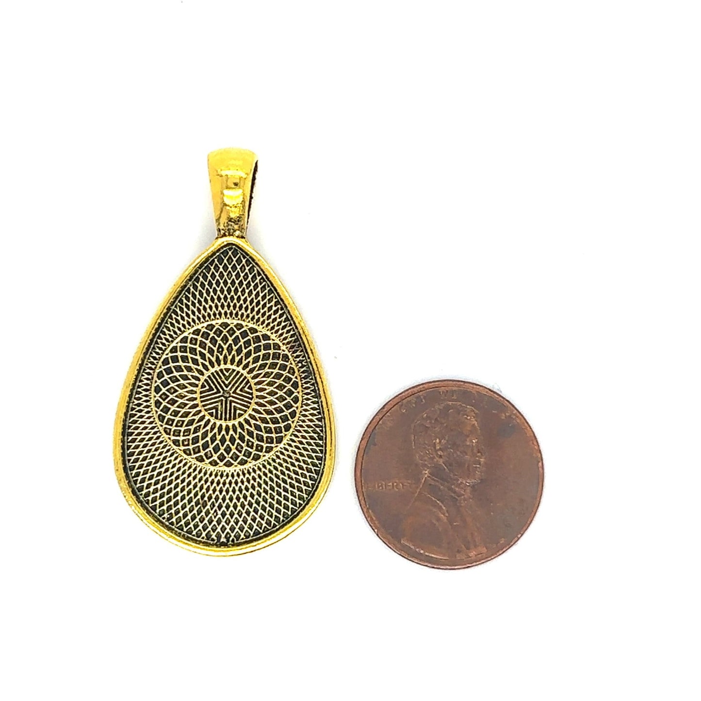 20x30mm Teardrop Shaped Necklace Pendant Setting