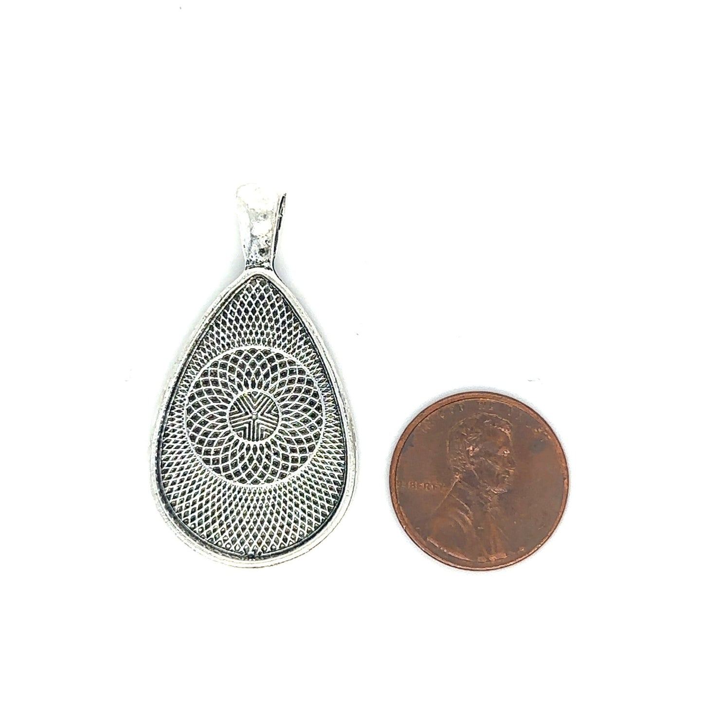 20x30mm Teardrop Shaped Necklace Pendant Setting