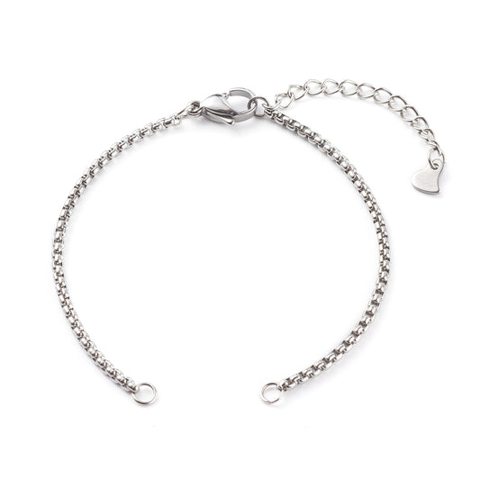 chain bracelets silver box chain