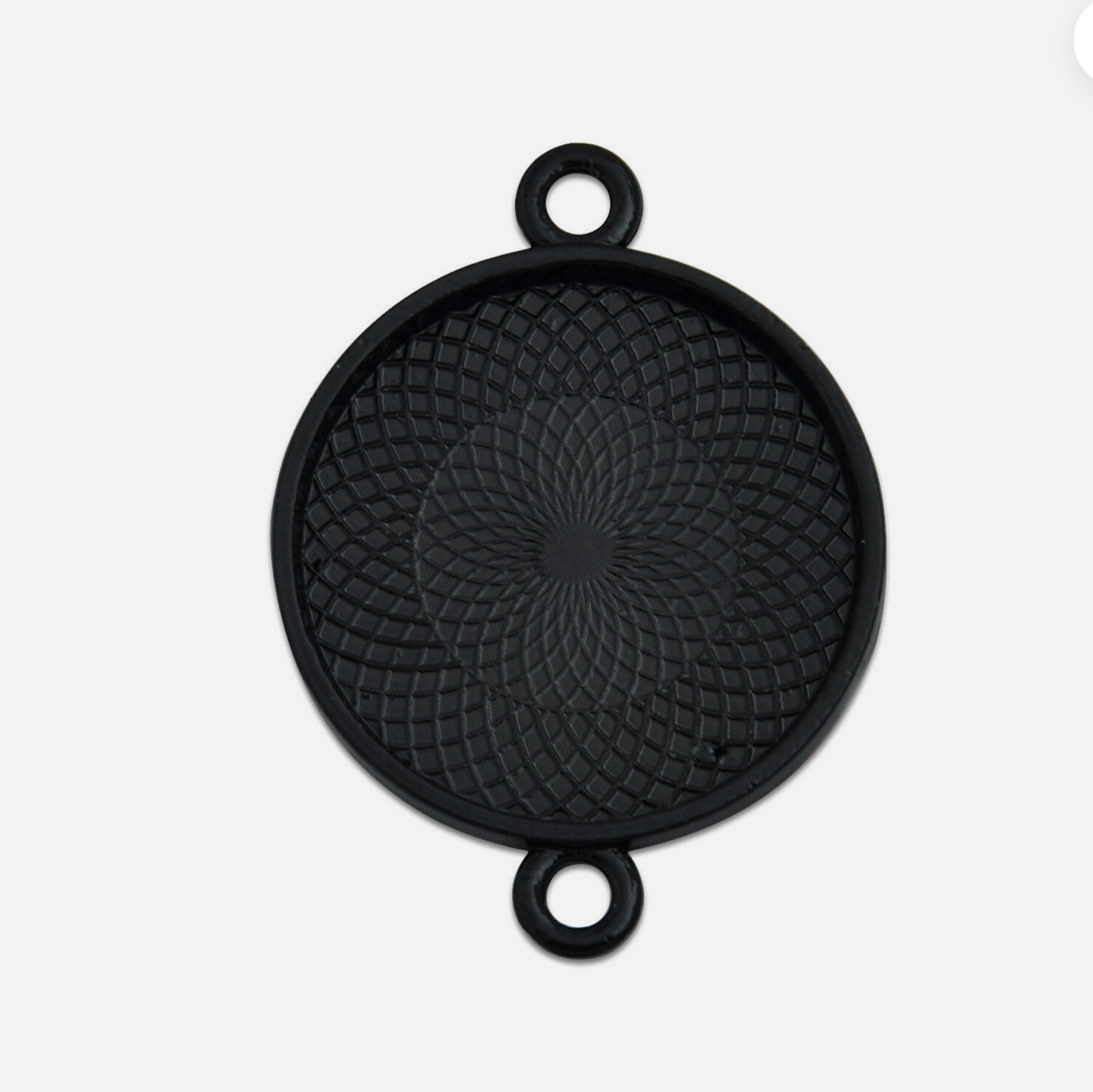 black-1-inch-connector-round-finding-jewelry-making