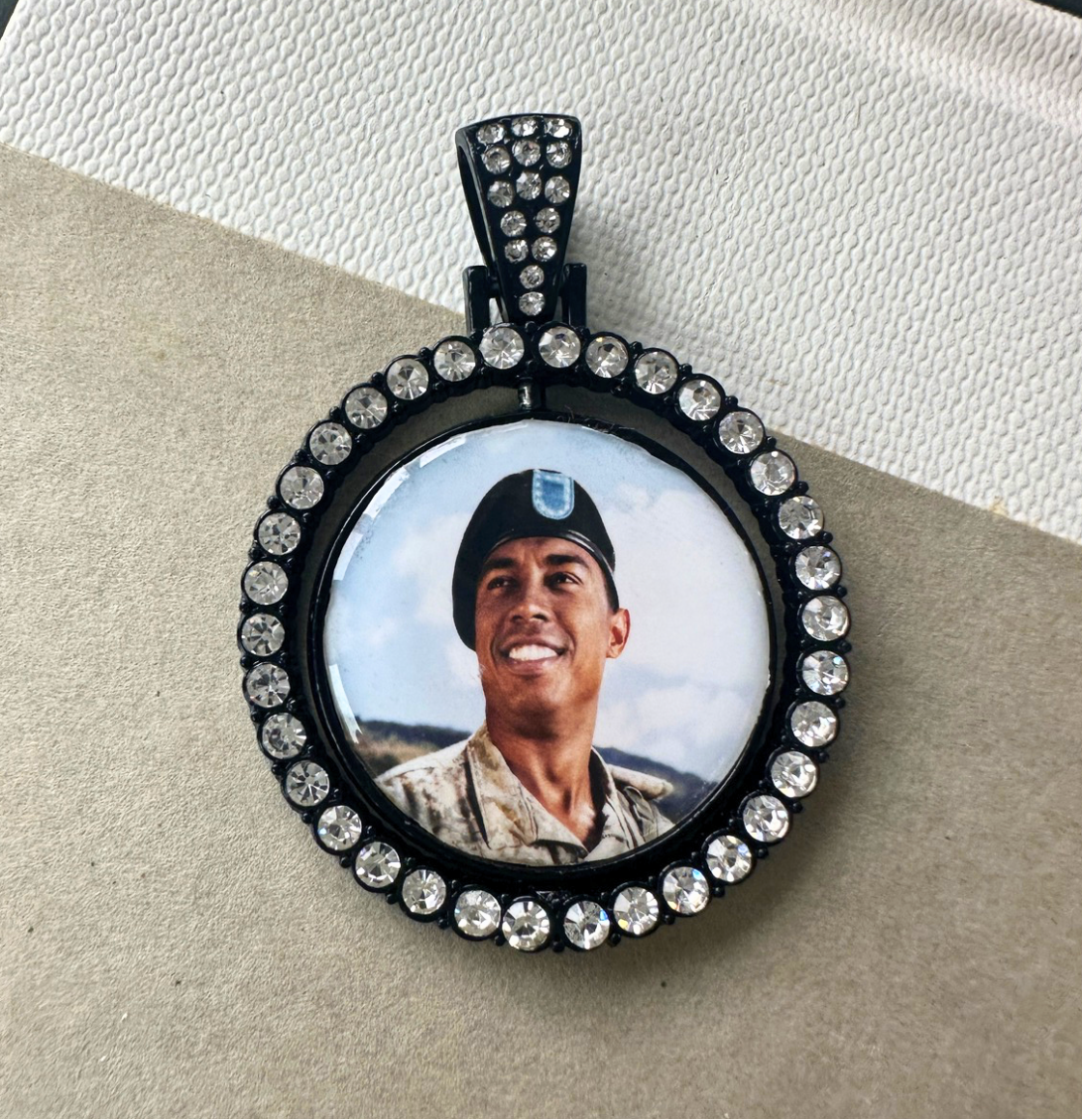 Double Sided Wedding Gift Memorial Photo Charm