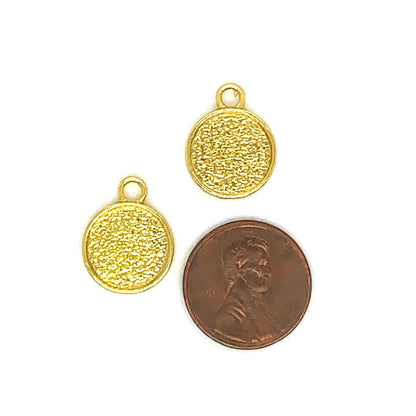 12mm small round jewelry making supplies charm gold