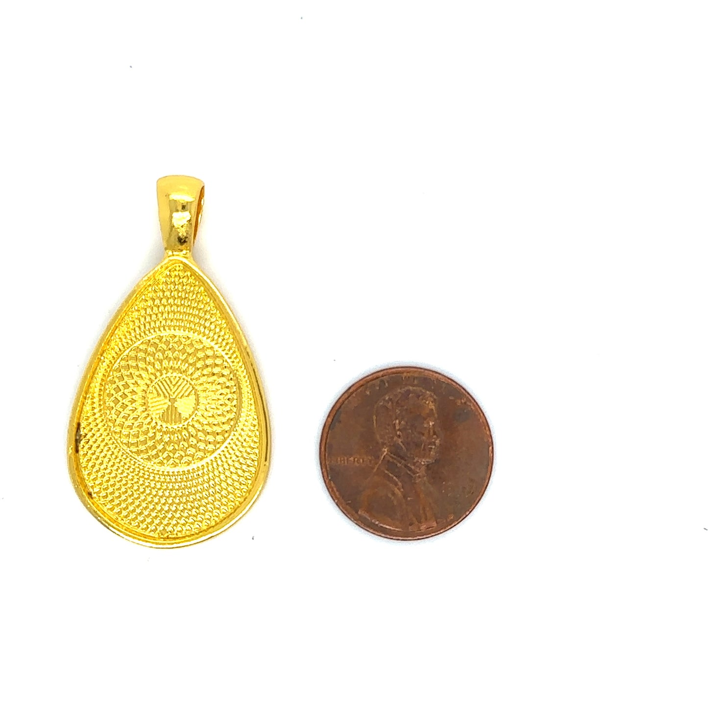 20x30mm Teardrop Shaped Necklace Pendant Setting